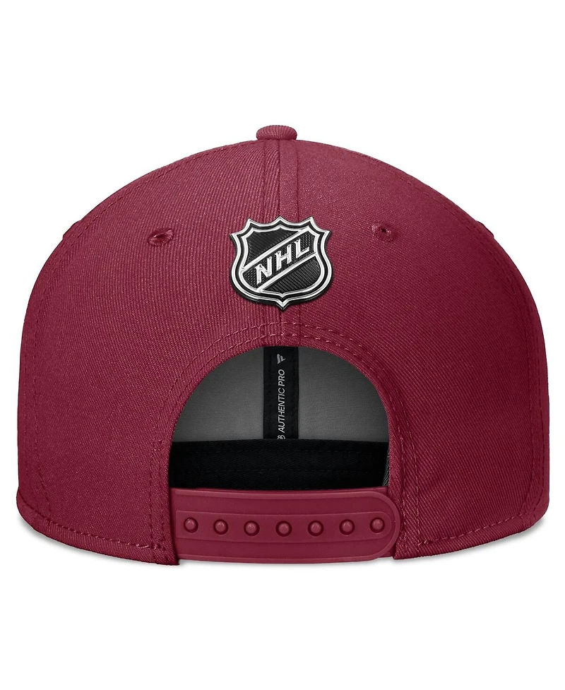 Fanatics Men's Burgundy Colorado Avalanche Authentic Pro Training Camp Snapback Hat