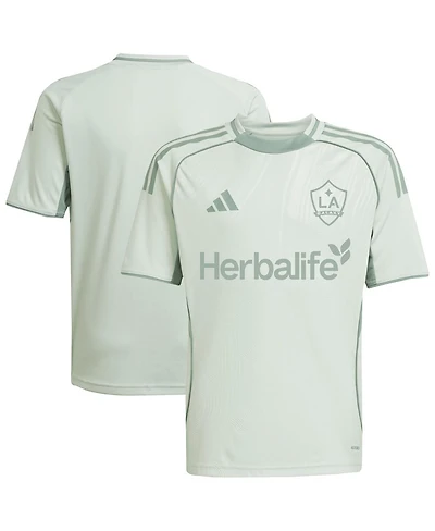 Adidas Big Boys and Girls Light Green La Galaxy 2025 One Planet Pre-Match Jersey