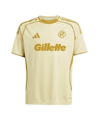 Adidas Big Boys and Girls Tan New England Revolution 2025 One Planet Pre-Match Jersey