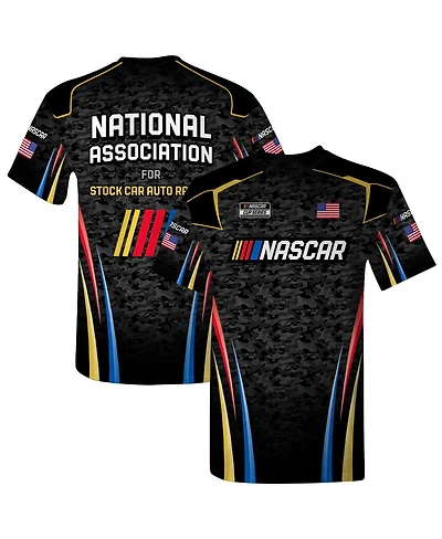Checkered Flag Sports Men's Black Nascar Uniform T-Shirt