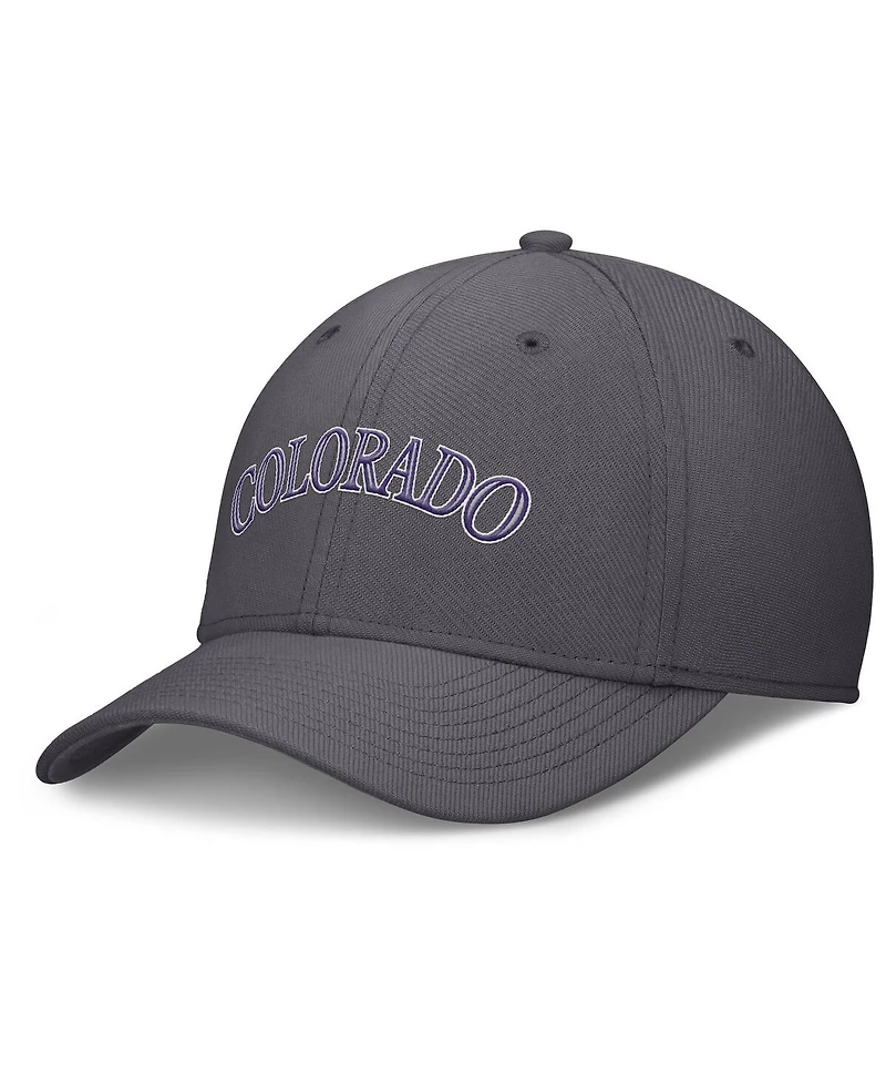 Nike Men's Gray Colorado Rockies Swoosh Performance Flex Hat