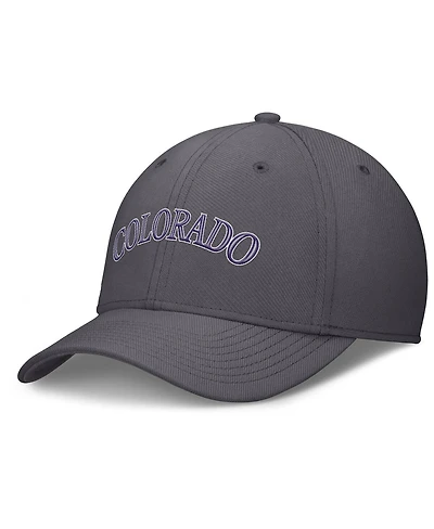 Nike Men's Gray Colorado Rockies Swoosh Performance Flex Hat