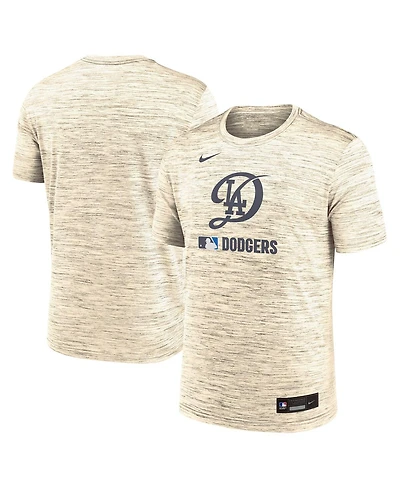 Nike Men's Cream Los Angeles Dodgers 2025 City Connect Authentic Collection Velocity Performance T-Shirt
