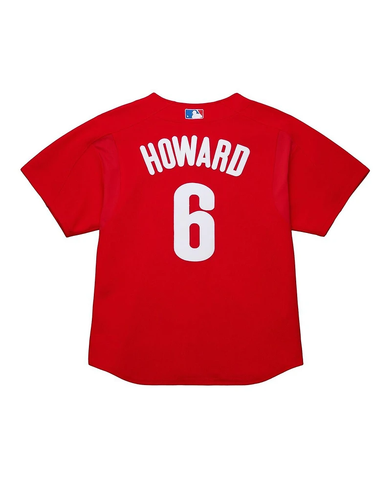 Mitchell & Ness Men's Ryan Howard Red Philadelphia Phillies Cooperstown Collection Batting Practice Jersey