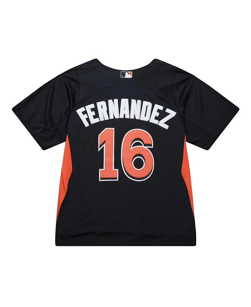 Mitchell & Ness Men's Jose Fernandez Black Miami Marlins Authentic Batting Practice Jersey