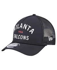 New Era Men's Black Atlanta Falcons Active Minimalist M-Crown A-Frame 9FORTY Adjustable Hat
