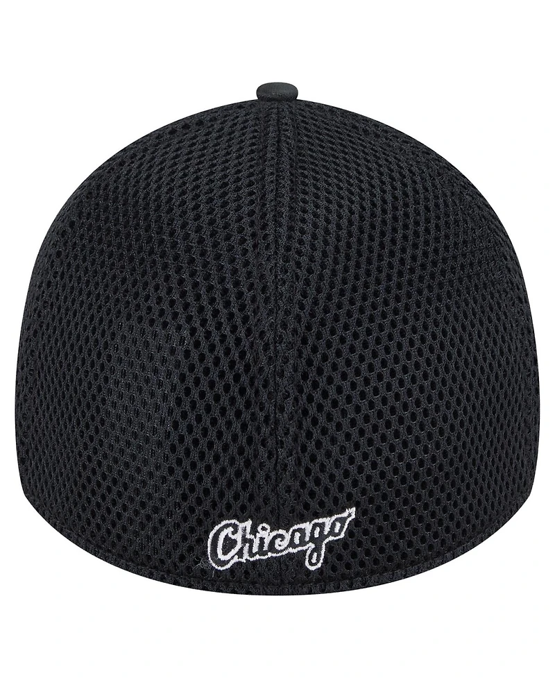New Era Men's Black Chicago White Sox Subtle Camo 39THIRTY Flex Hat