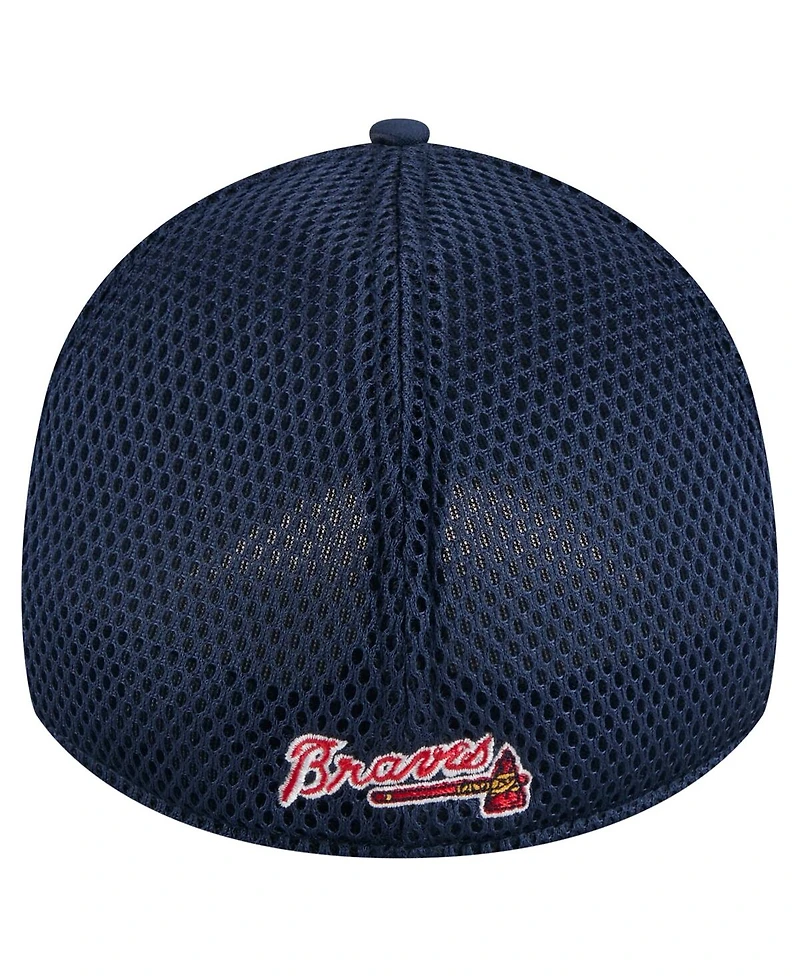 New Era Men's Navy Atlanta Braves Subtle Camo 39THIRTY Flex Hat