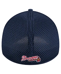 New Era Men's Navy Atlanta Braves Subtle Camo 39THIRTY Flex Hat