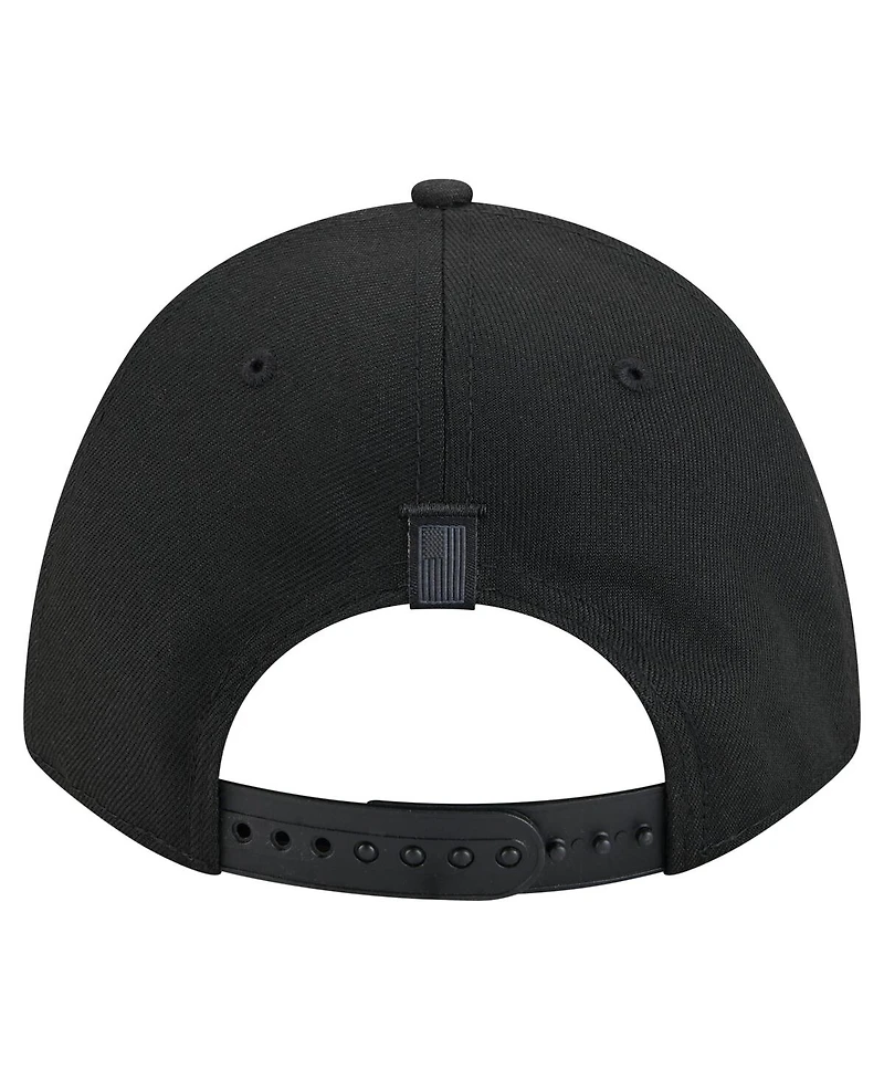 New Era Men's Black Milwaukee Bucks Game Day Flag A-Frame 9FORTY Adjustable Hat