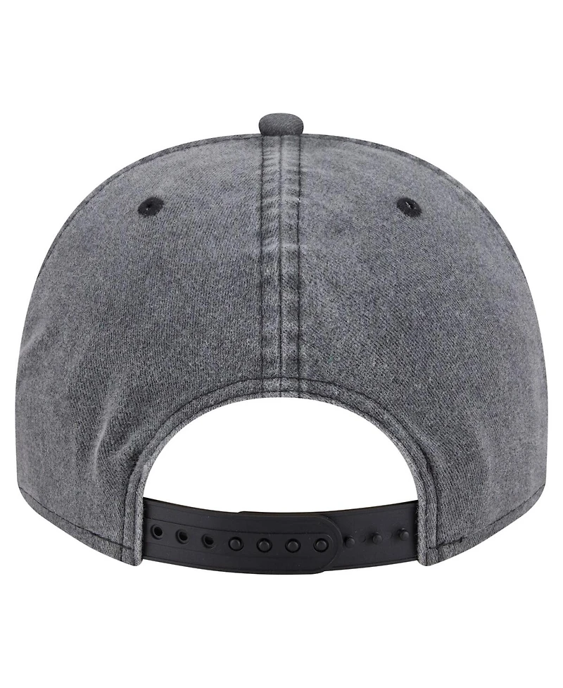 New Era Men's Charcoal New York Knicks Throwback Washed Pre-Curved 9FIFTY Snapback Hat