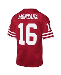 Mitchell & Ness Big Boys and Girls Joe Montana Scarlet San Francisco 49ers 1990 Throwback Fashion Jersey