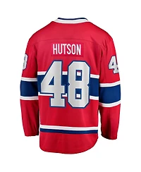 Fanatics Men's Lane Hutson Red Montreal Canadiens Home Breakaway Jersey