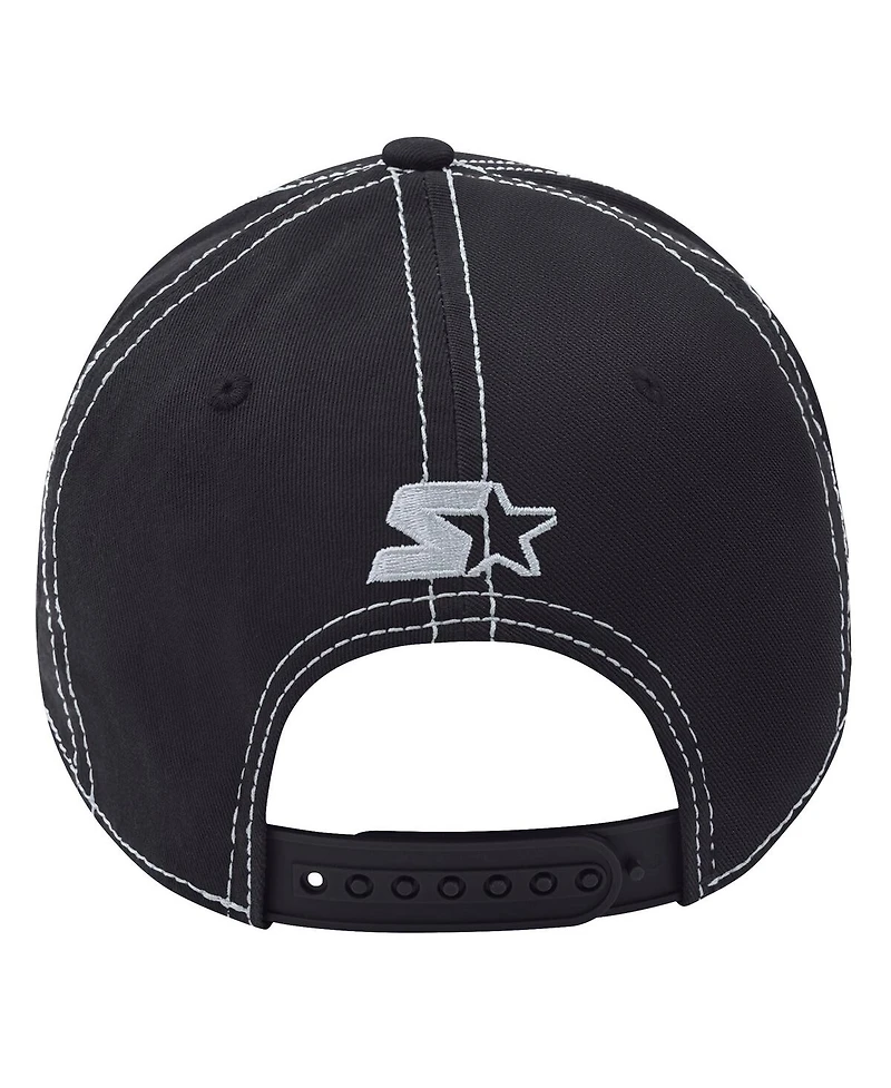 Starter Men's Black Los Angeles Kings Sphere Ii Curved Starfit Adjustable Hat