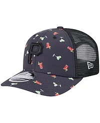New Era Men's Navy Pittsburgh Pirates Adventure Drinks Pattern 9SEVENTY Stretch-Snap Hat