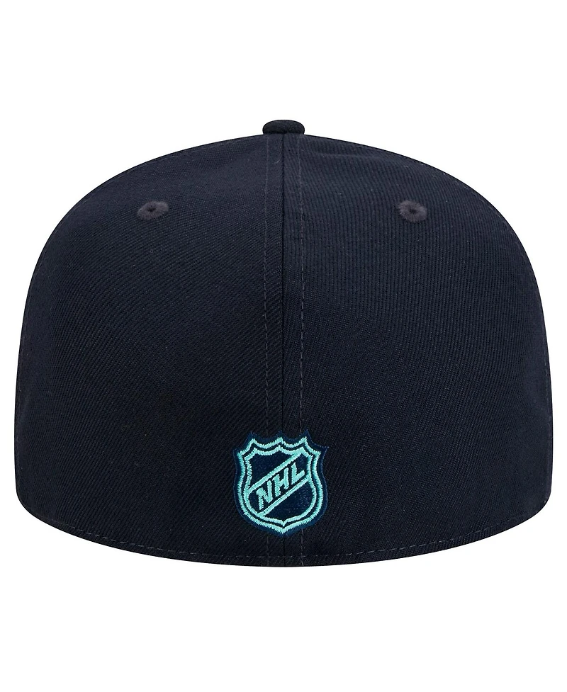 New Era Men's Deep Sea Blue Seattle Kraken Core 59FIFTY Fitted Hat