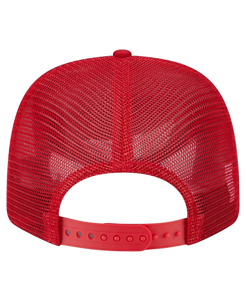 New Era Men's Red Tampa Bay Buccaneers Main Trucker 9SEVENTY Stretch Snap Hat