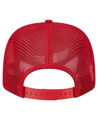 New Era Men's Red Tampa Bay Buccaneers Main Trucker 9SEVENTY Stretch Snap Hat