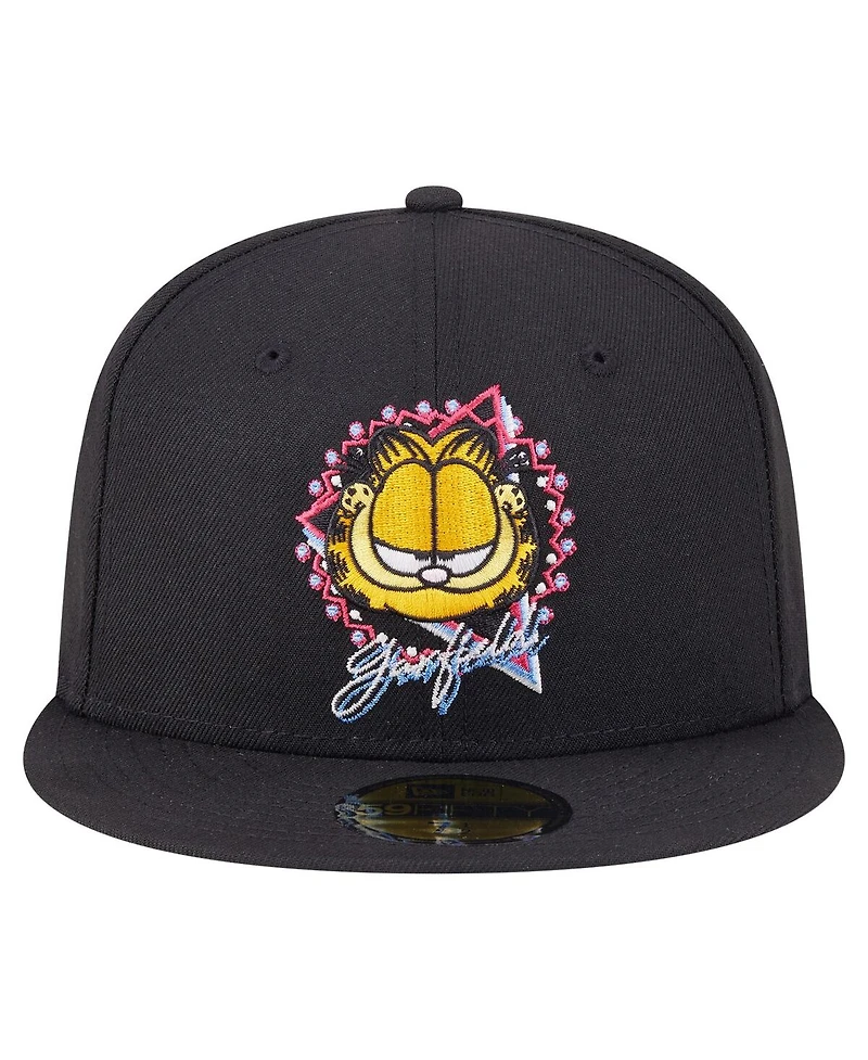 New Era Men's Black Garfield Color Pack 59FIFTY Fitted Hat
