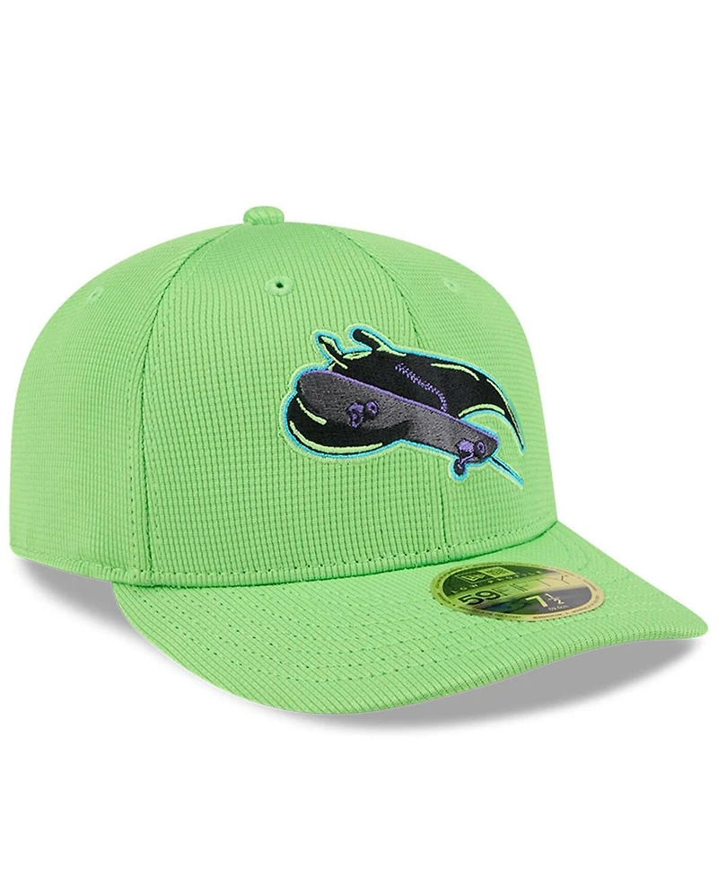 New Era Men's Neon Green Tampa Bay Rays City Connect Batting Practice Low Profile 59FIFTY Fitted Hat
