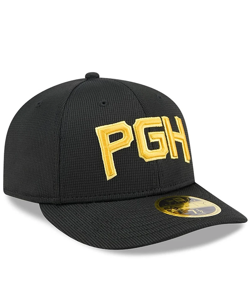 New Era Men's Black Pittsburgh Pirates City Connect Batting Practice Low Profile 59FIFTY Fitted Hat