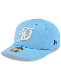 New Era Men's Light Blue Los Angeles Dodgers City Connect Batting Practice Low Profile 59FIFTY Fitted Hat