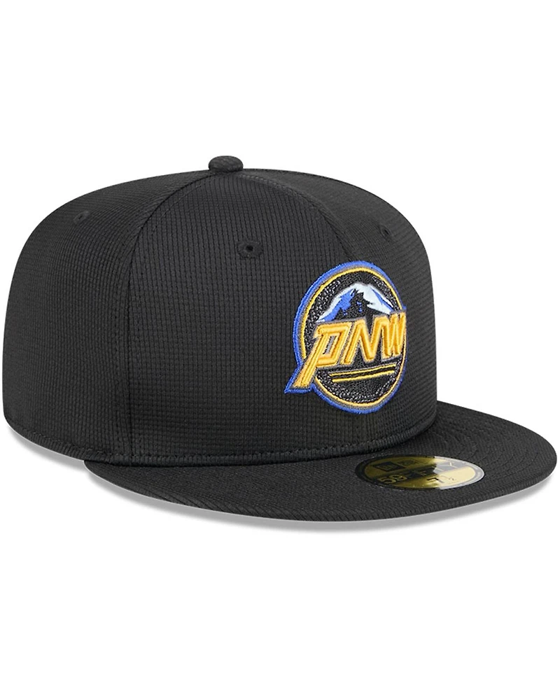 New Era Men's Black Seattle Mariners City Connect Batting Practice 59FIFTY Fitted Hat