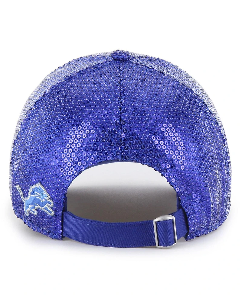 '47 Brand Women's Blue Detroit Lions Dazzle Clean Up Adjustable Hat