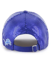 '47 Brand Women's Blue Detroit Lions Dazzle Clean Up Adjustable Hat