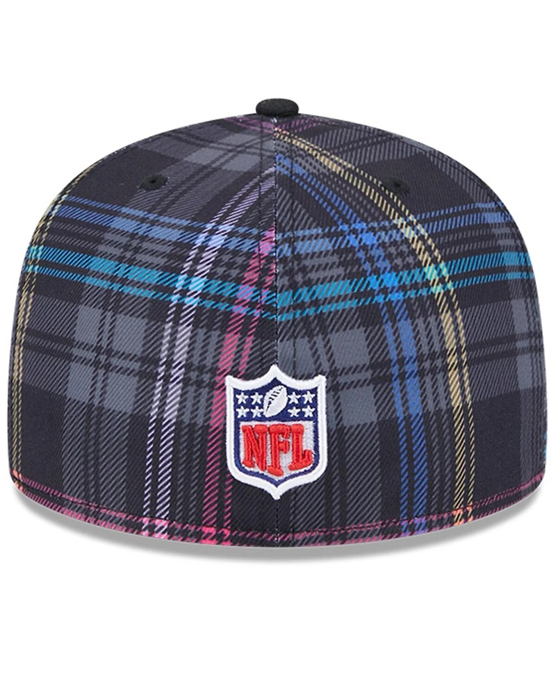 New Era Men's Black Cleveland Browns 2024 Nfl Crucial Catch Plaid 59FIFTY Fitted Hat