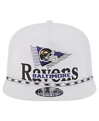 New Era Men's White Baltimore Ravens Collide Golfer Snapback Hat