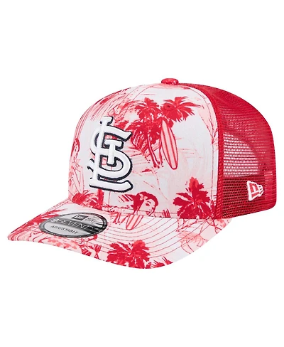New Era Men's Red St. Louis Cardinals Hula Trucker 9SEVENTY Adjustable Hat