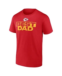 Logo Athletic Men's Red Kansas City Chiefs Best Dad T-Shirt