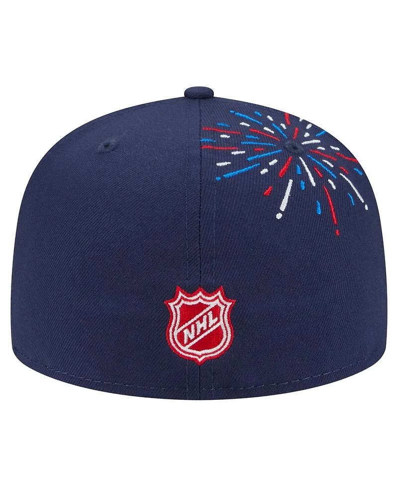 New Era Men's Navy Washington Capitals Americana Fireworks 59FIFTY Fitted Hat