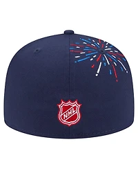 New Era Men's Navy Washington Capitals Americana Fireworks 59FIFTY Fitted Hat