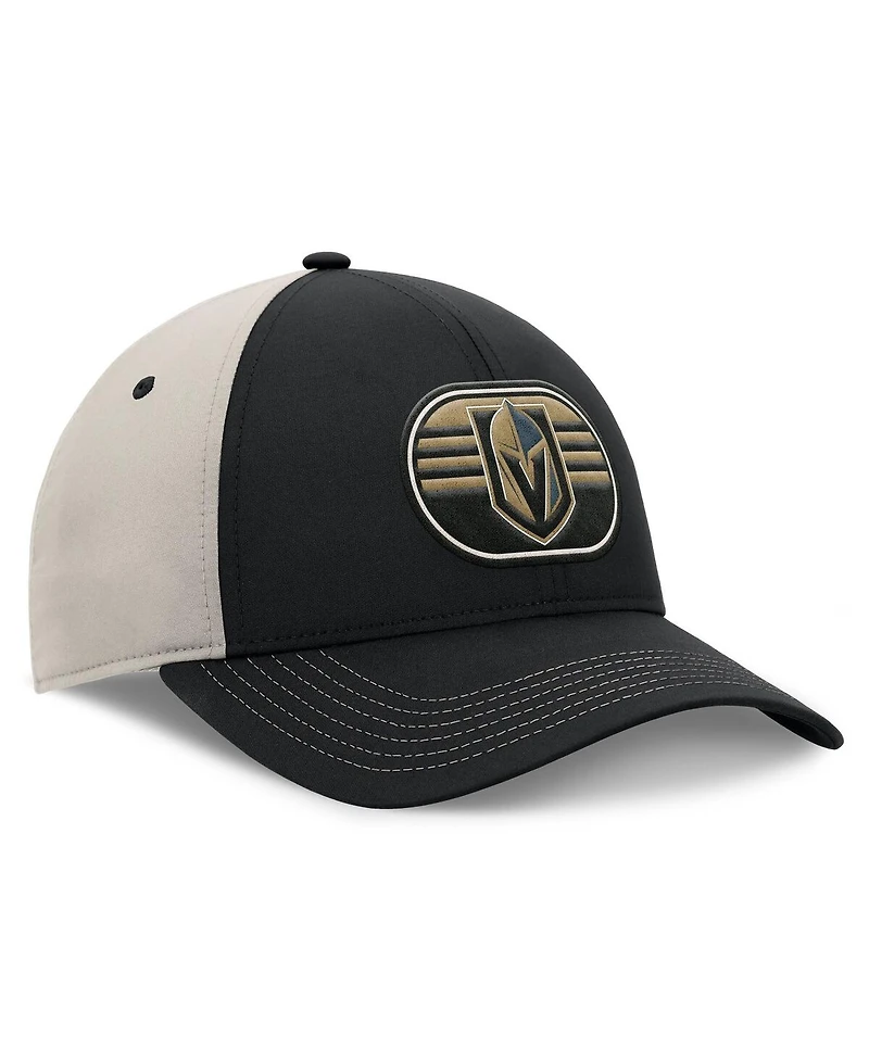 Fanatics Men's Black/Gray Vegas Golden Knights 2025 Stanley Cup Playoffs Locker Room Trucker Adjustable Hat