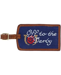 Smathers & Branson Kentucky Derby Off to the Derby Needlepoint Luggage Tag