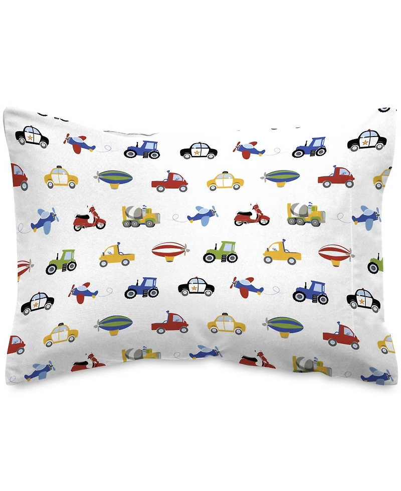 Dream Factory Trains Trucks 3-Pc. Sheet Set, Twin