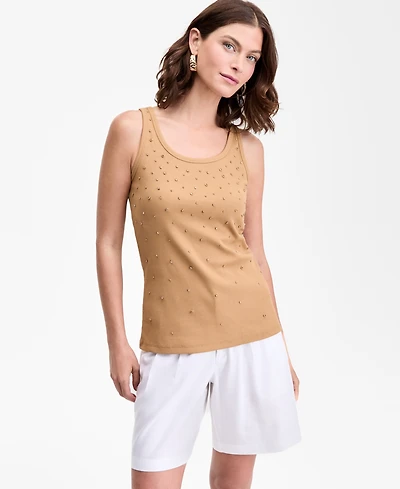 I.n.c. International Concepts Women's Embellished Tank Top, Exclusively at Macy's