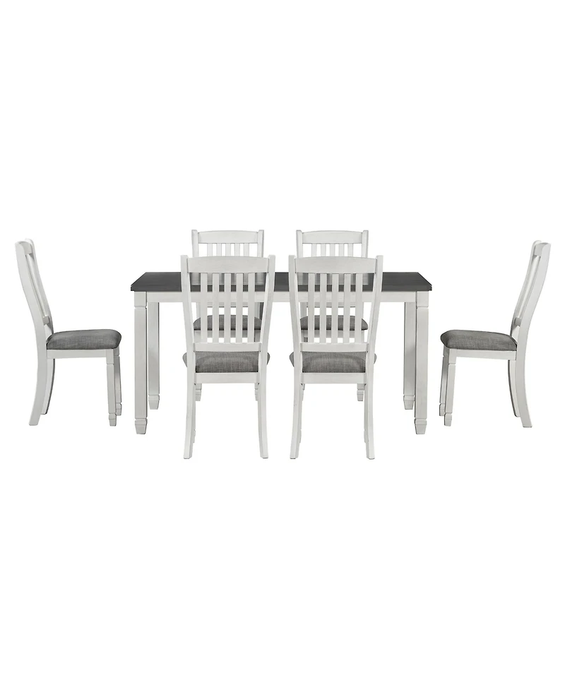 Streamdale 7-Piece Dining Set with Upholstered Chairs