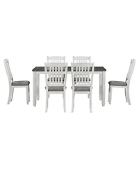Streamdale 7-Piece Dining Set with Upholstered Chairs