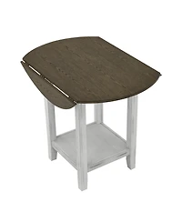 Streamdale Foldable Dining Set Table, 4 Chairs, Storage, Solid Wood
