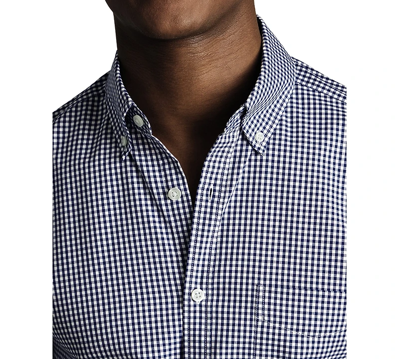 Charles Tyrwhitt Men's Slim Fit Long Sleeve Wrinkle-Resistant Button-Down Shirt