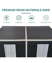 Streamdale 8x4ft Resin Outdoor Garden Shed with Lockable Door
