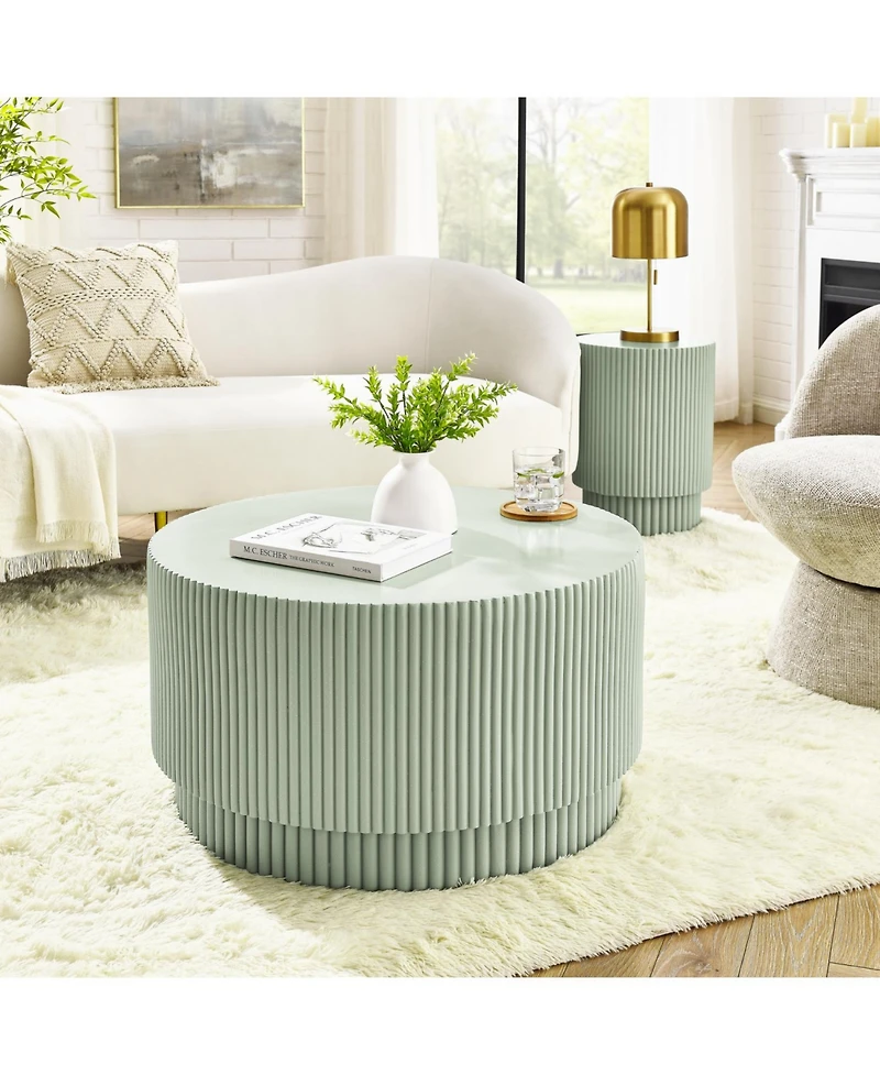 Streamdale Nordic H-Barrel Coffee Table (15.72")