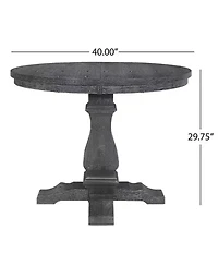 Streamdale Rustic Elegance Expandable Pedestal Dining Table with Nature-Inspired Design