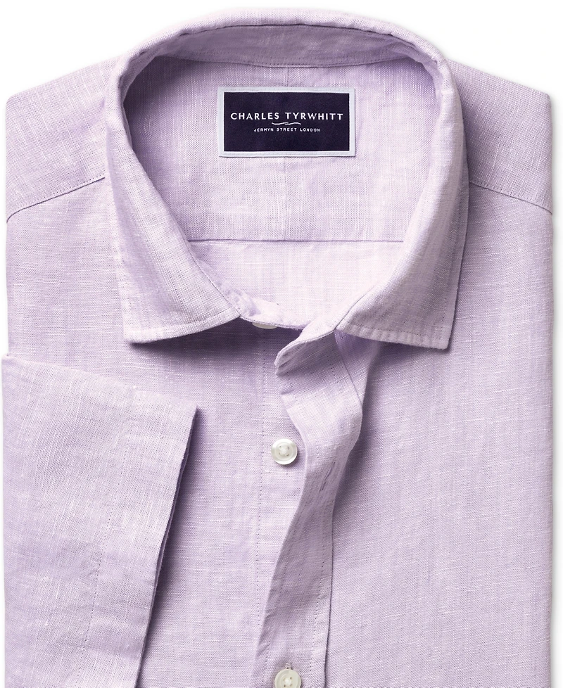 Charles Tyrwhitt Men's Slim-Fit Button-Down Linen Shirt