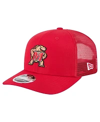 New Era Men's Red Maryland Terrapins Primary 9SEVENTY Trucker Stretch-Snap Hat