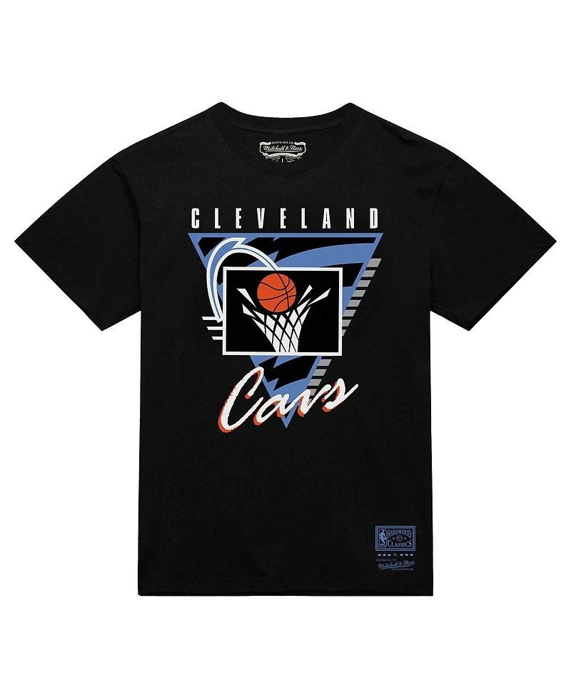 Mitchell & Ness Men's Black Cleveland Cavaliers Worldwide Collection Tri-Logo T-Shirt