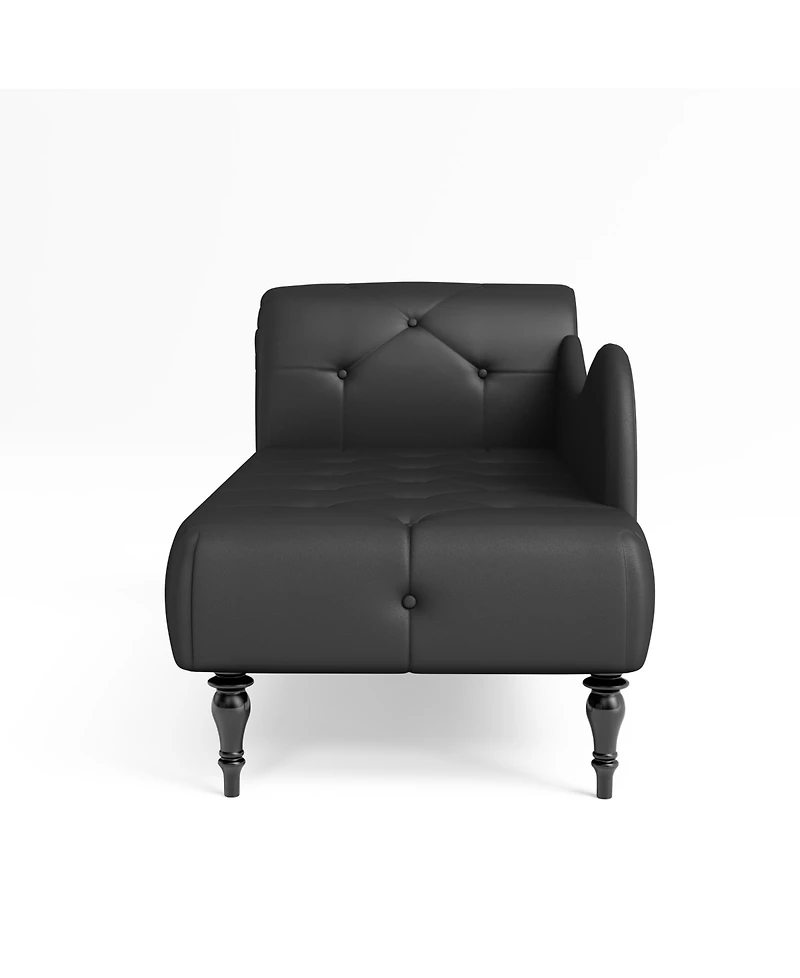 Gold Sparrow 32" Polyester Napa Diamond Tufted Chaise Lounge